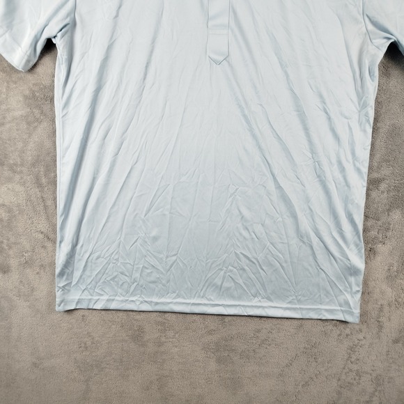NWOT Collars and Co Collar Polo Golf Shirt Mens Large Light Blue Solid Flat - Picture 4 of 11